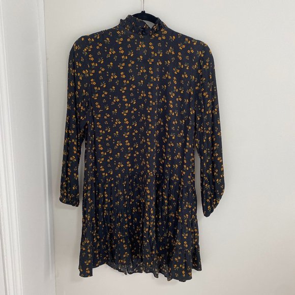 Zara Dresses Zara Orange Flower Loose Fit Mini Dress Poshmark
